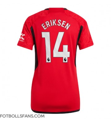 Manchester United Christian Eriksen #14 Replika Hemmatröja Damer 2023-24 Kortärmad